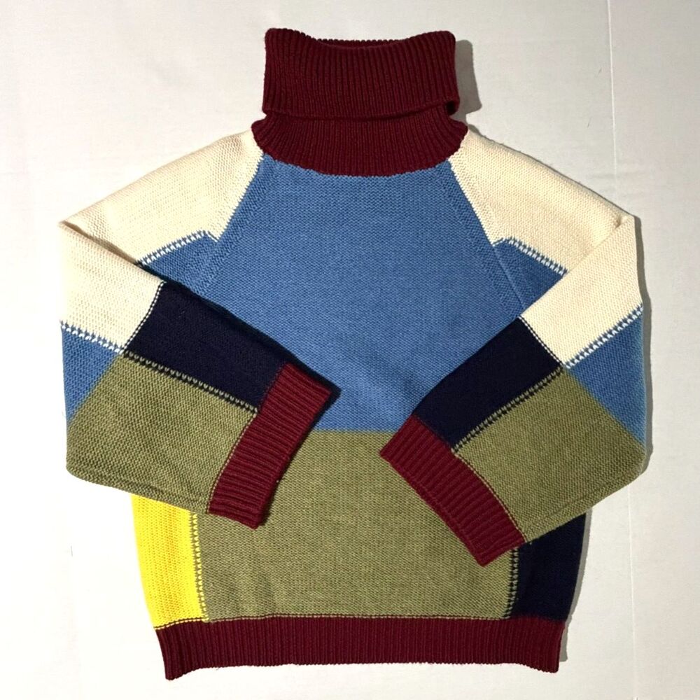 See by Chloé Multicolor Patchwork Turtleneck Swea… - image 8